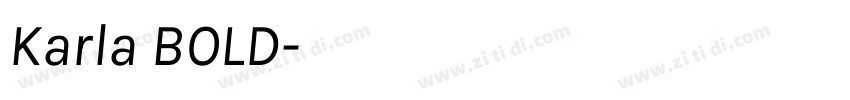 Karla BOLD字体转换
